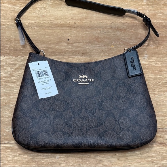 Coach Handbags - Coach Dark Brown Signature Shoulder Bag BRAND NEW